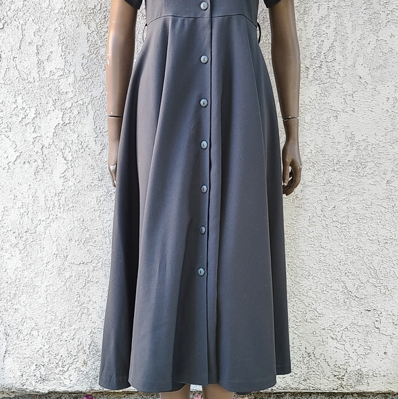 Vintage Gray Button Down Dress - Picture 3 of 7